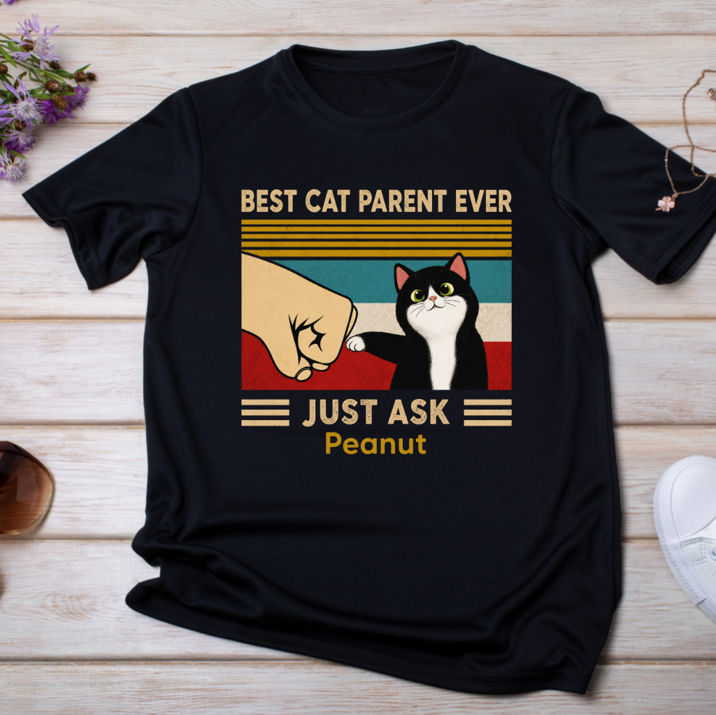 Best Cat Parent Ever – Personalized Cat Lover Vintage T-Shirt