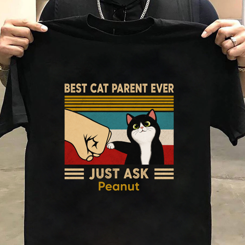 Best Cat Parent Ever – Personalized Cat Lover Vintage T-Shirt