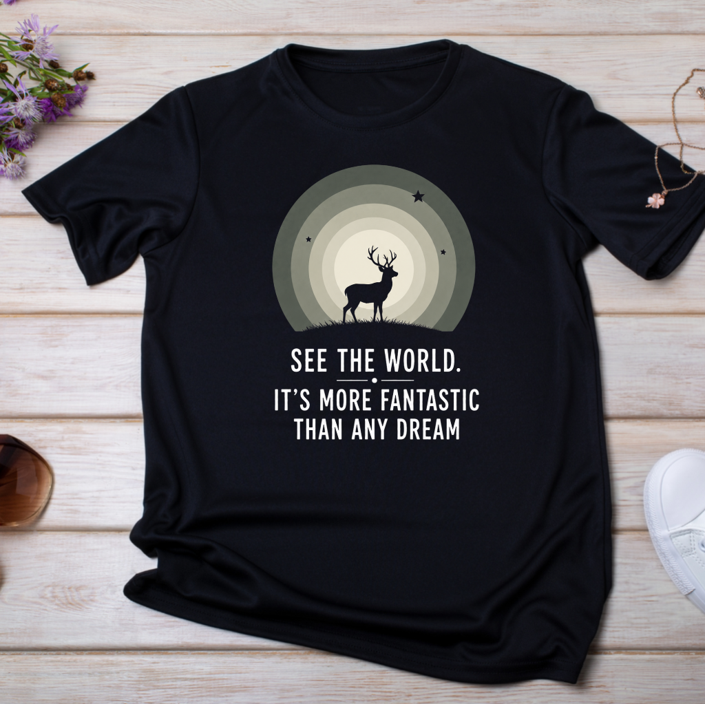 See The World – Deer Adventure Graphic T-Shirt