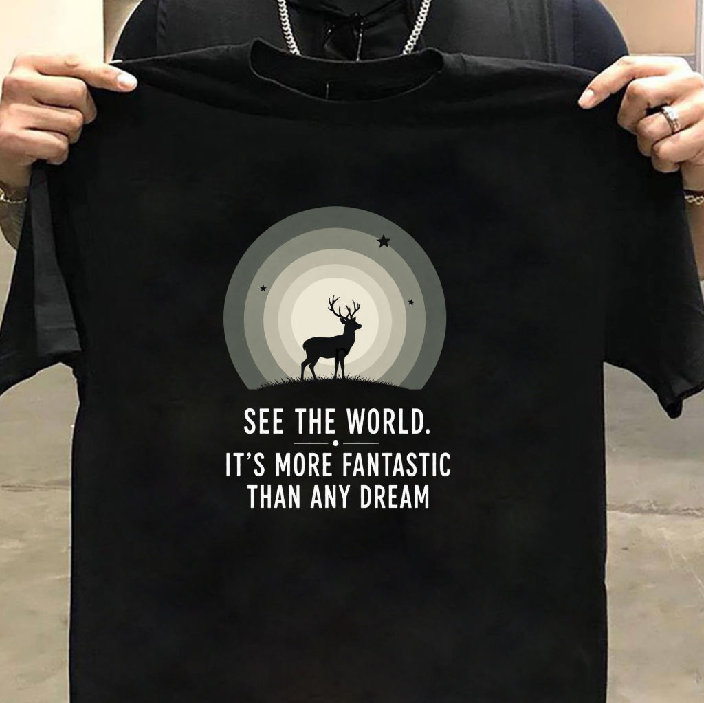 See The World – Deer Adventure Graphic T-Shirt